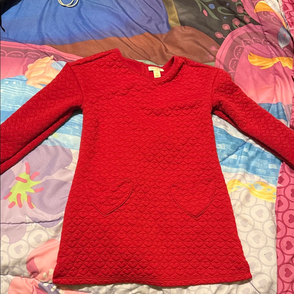 Cat & Jack Red Quilted Kids Formal Dress